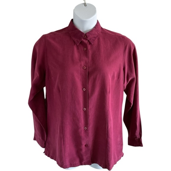 REI Tops - REI Women’s Button Up Shirt Rayon Linen Blend Long Sleeve Collared XL